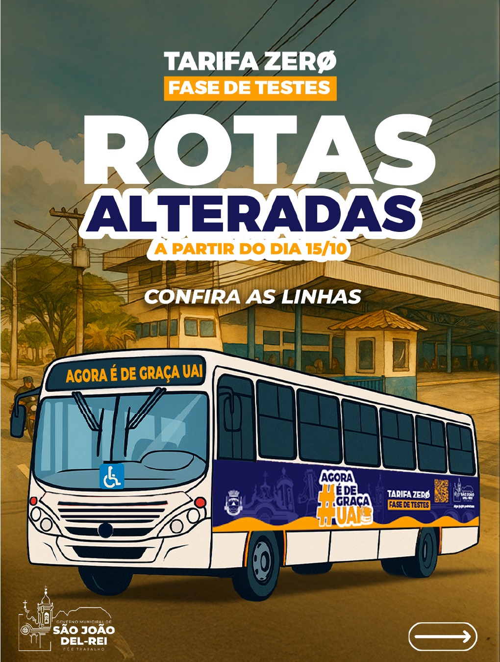 Alteração de Rotas a Partir do dia 15/10.