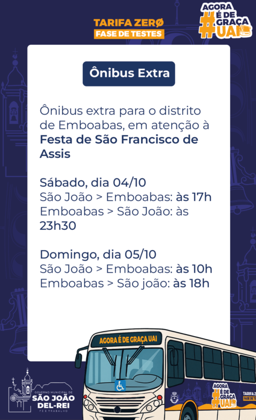 Ônibus Extra Festa de São Francisco de Assis